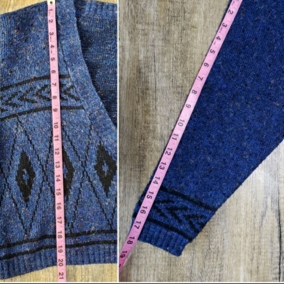 Cherokee Knit Sweater Medium Blue - Picture 6 of 8